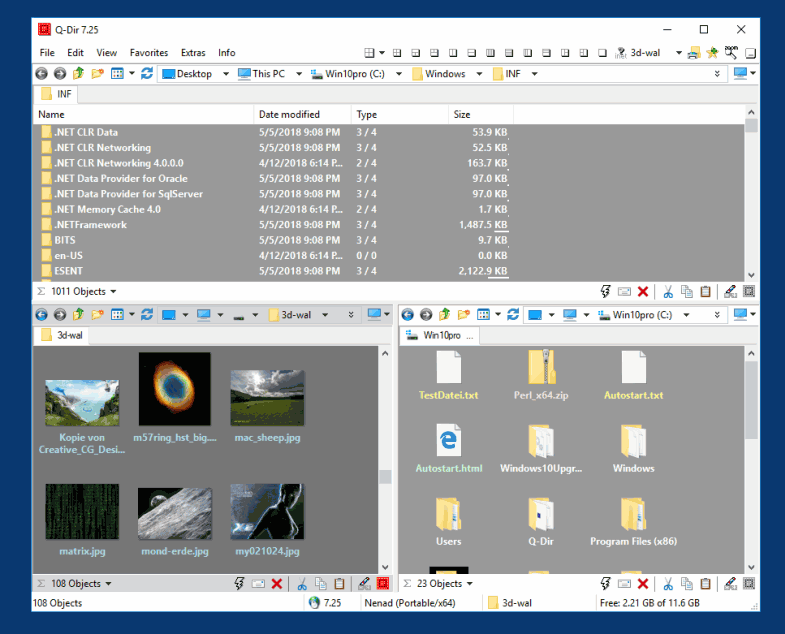 The File Explorer for Windows from XP to MS Windows 10
